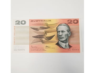 AUSTRALIAN $20 BANKNOTES , R409b(AUNC)

CV: $475...