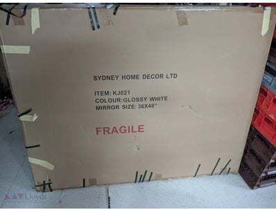 Sydney Home Decor Ltd glossy white framed mirror, ...