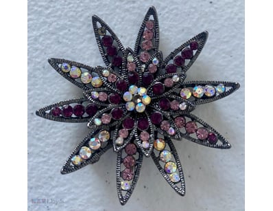 Vintage 1950S/1960S Layered Sunburst Brooch With T...