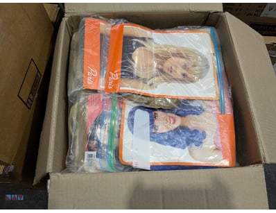 Assorted Costumes Wigs, Qty to box
