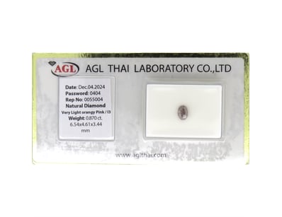 0.870CT CERTIFIED, NATURAL PINK DIAMOND     

Oval...