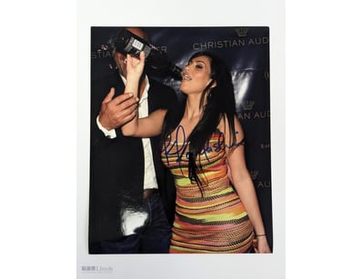KIM KARDASHIAN SIGNED CHAMPAIGN PHOTO / PHOTOGRAPH...