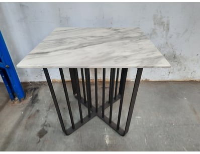 Side Table With Mable Style, Black & White Finish
...