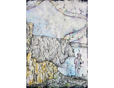 Ode to a Lover “The cliff in this piece is a remin...