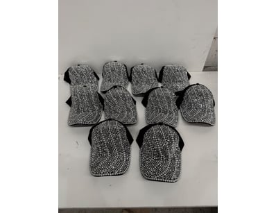 Striking collection of 10 embellished baseball cap...