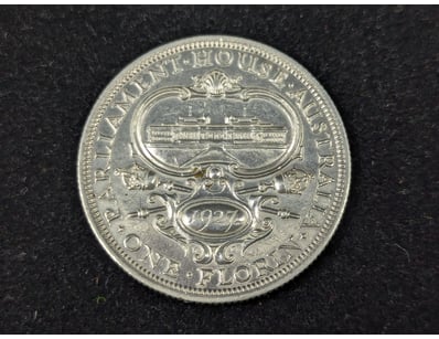 1927 AUSTRALIAN 8 PEARL PARLIAMENT HOUSE FLORIN
...