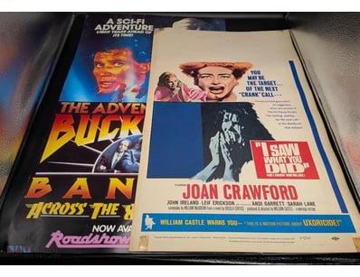 VINTAGE MOVIE POSTERS - "I SAW WHAT YOU DID" AND "...