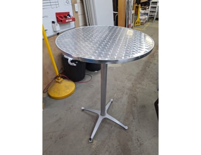 Bar Table, Metal Style, Silver Finish

Dimension...