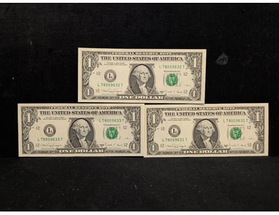 UNITED STATES ONE DOLLAR FEDERAL RESERVE NOTES, SE...