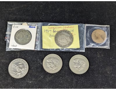 MIXED BRITISH COIN COLLECTION INCLUDING 1948 HALF ...