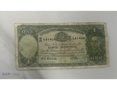 1949 COOMBS/WATT COMMONWEALTH OF AUSTRALIA 1 ONE P...