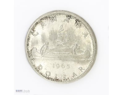 1 X 1965 VOYAGEUR SILVER CANADIAN DOLLAR COIN     ...