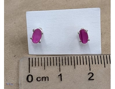 STERLING SILVER EARRINGS WITH RUBY GEMSTONES

Ster...