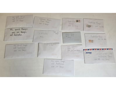 STAMPS, 12 ENVELOPES CONTAINING STAMPS MORE THAN 6...