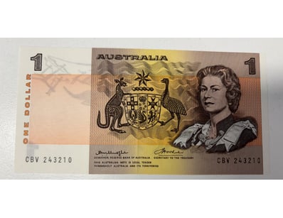 AUSTRALIAN ONE DOLLAR NOTE, R76A (UNC)

CV: $50...