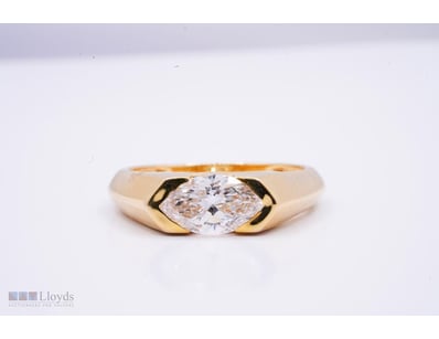 14K YELLOW GOLD 1.19CT D - E VVS+ LAB GROWN MARQUI...