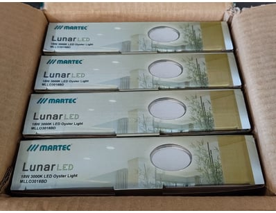 RRP $399.80 BULK LOT - 4 x Martec Lunar 18W LED sl...