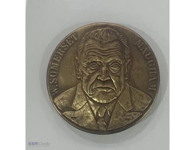 W.SOMERSET MAUGHAM LONDON- UNIFACE MEDALLION-WAS A...