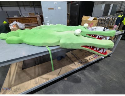 2x large Foam Crocodiles. 2.4m long, Green

