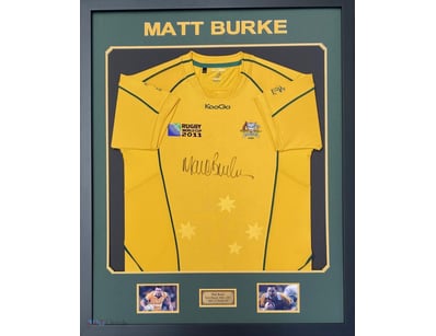 MATT BURKE PERSOANLLY SIGNED 2011 WALLABIES WORLD ...