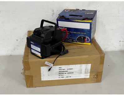 Box of Mini Jump Starter Packs with USB / 12v DC A...