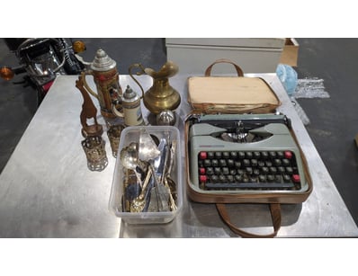 Assorted Vintage Style Items Including Type Writer...