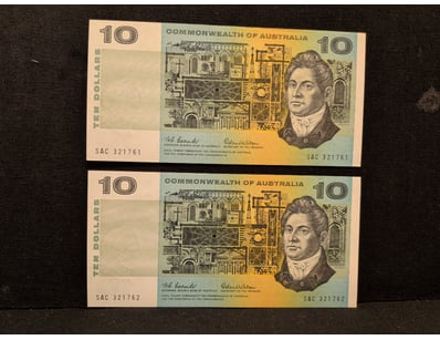 COMMONWEALTH OF AUSTRALIA $10 NOTES - SEQUENTIAL P...
