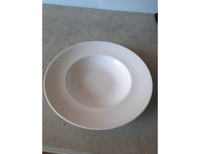 Bowls, white finish, diameter 30.5cm.

SOLD AS LOT...