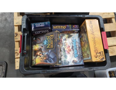 Tub Of Assorted Board Games Including Lanterns, St...