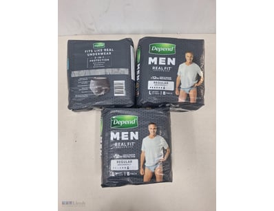 Depend, Men Real Fit Underwear, Size Large, 77-136...