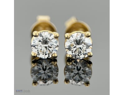 3.00 CARATS DIAMOND SOLITAIRE EARRINGS IGI CERTIFI...