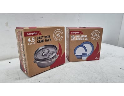 Campfire camping bundle comprising two premium qua...