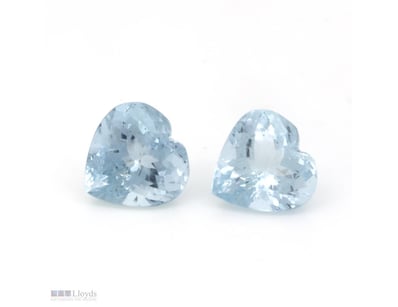 12.63CT TSW X 2, NATURAL BERYL AQUAMARINES     

H...