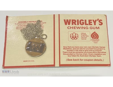 1976-WRIGLEY CHEWING GUM-RARE MEDALLION COPPER  

...