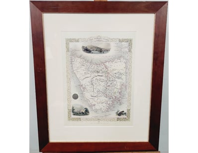 HAND-COLOURED ANTIQUE MAP OF NAN DIEMENS ISLAND (T...