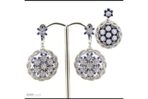 925 Sterling Silver, Blue Cubic Zirconia And