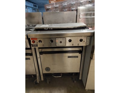 Goldstein 4-burner gas cooktop with oven, stainles...