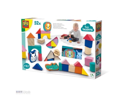 RRP $39.95 Wooden Building Blocks 52Pcs 

This 52-...
