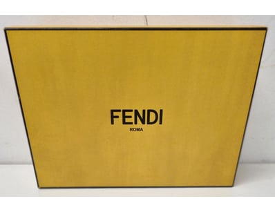 FENDI ROMA YELLOW LEATHER SHOULDER BAG WITH GOLD-T...
