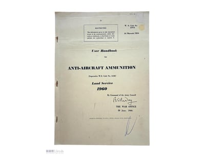 ANTI- AIRCRFT AMMUNITION -  1960 HANDBOOK



...