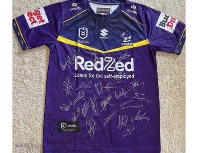 MELBOURNE STORM 2026 SQUAD SIGNED JERSEY 

A Melbo...