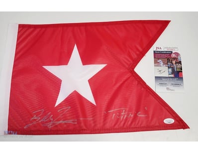 BILLY ZANE SIGNED TITANIC FLAG WITH JSA AUTHENTICA...