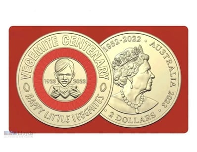 UNC 2023 $2 VEGEMITE RED RARE COLOURED TWO DOLLAR ...