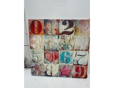 Lot of three decorative wall art pieces featuring ...