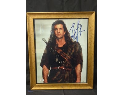 AUTOGRAPHED PHOTOGRAPH OF MEL GIBSON.

Item Size: ...