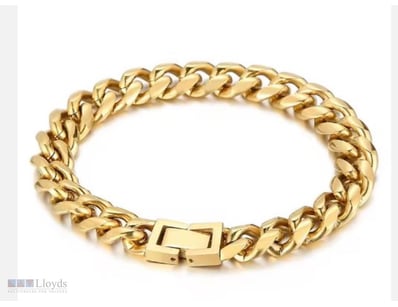 MIAMI CUBAN  PVD PLATED POLISHED STAINLESS STEEL  ...