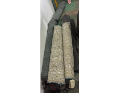Carpet, Assorted types including Grey, Blue/ White...