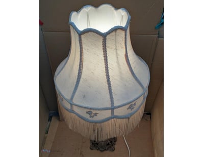 Vintage Oranate Brass And Marble Table Lamp 71Cm T...