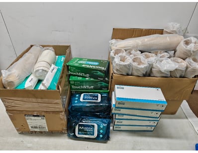 industrial disposable items, including nitrile glo...