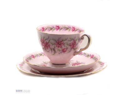VINTAGE TUSCAN TEA CUP AND SAUCER, "LOVE IN THE MI...